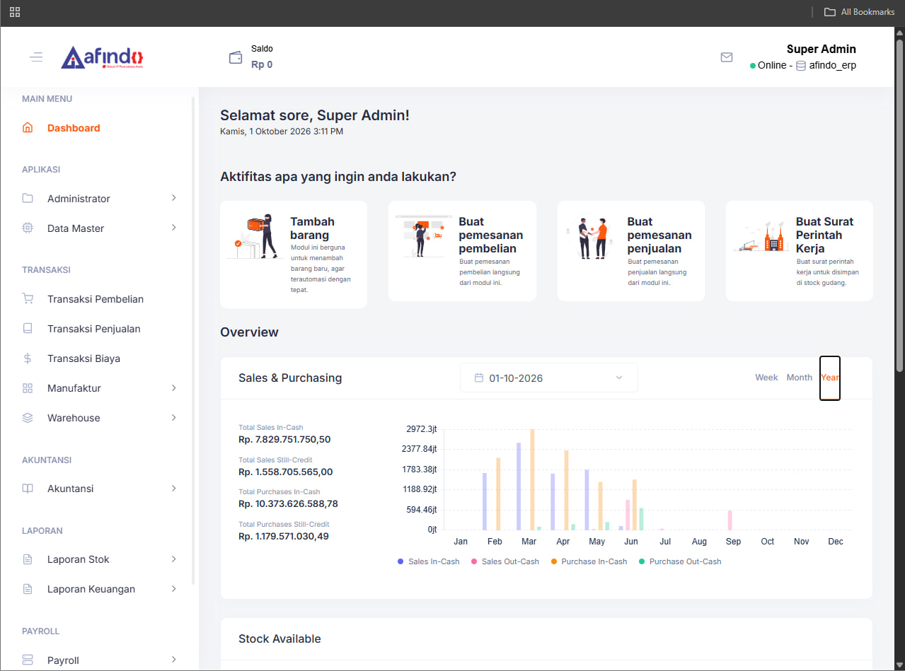 Screenshot ERP MANUFAKTUR TERINTEGRASI