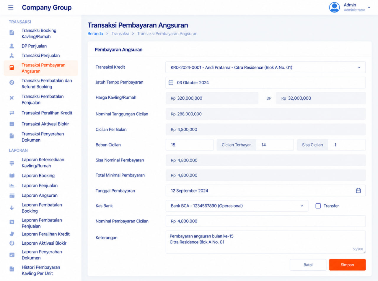 Screenshot PROPERTY MANAGEMENT SYSTEM