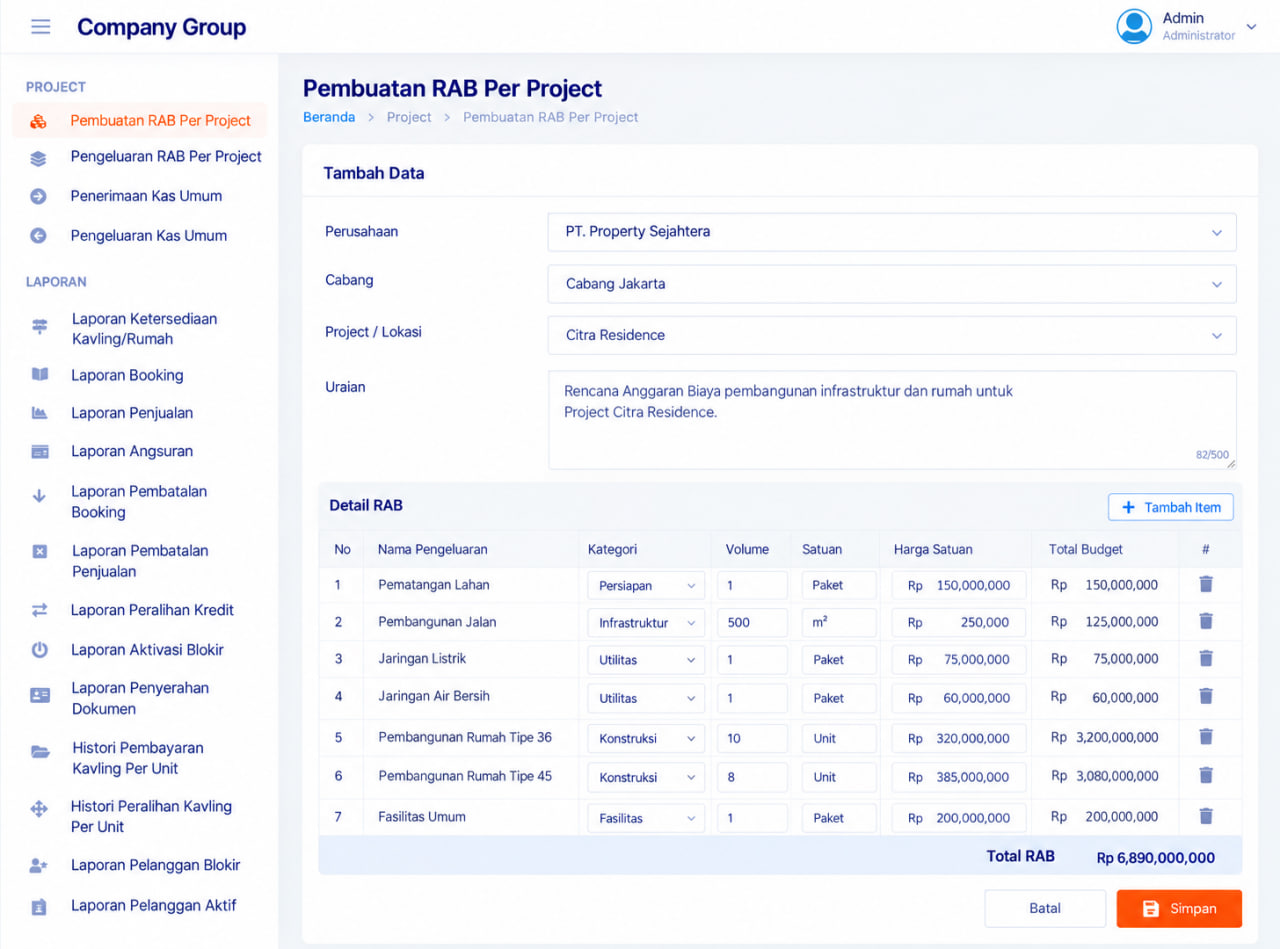 Screenshot PROPERTY MANAGEMENT SYSTEM