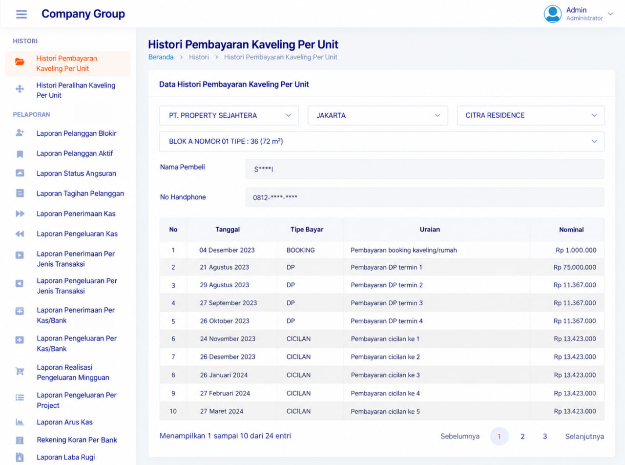 Screenshot PROPERTY MANAGEMENT SYSTEM