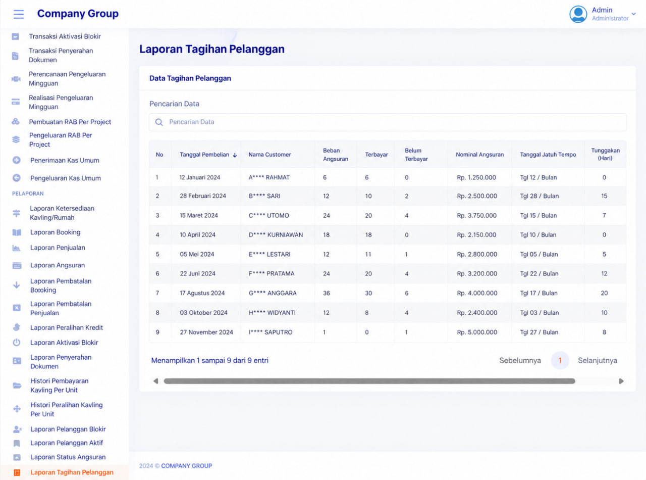 Screenshot PROPERTY MANAGEMENT SYSTEM