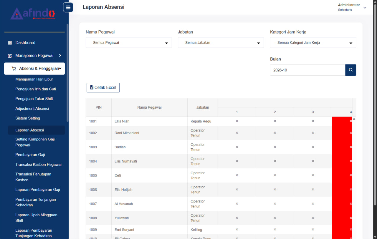 Screenshot ERP MANUFAKTUR TEKSTIL TERINTEGRASI