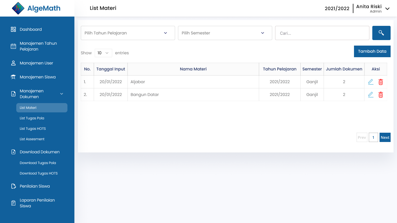 Screenshot SISTEM PEMBELAJARAN DAN PENILAIAN DIGITAL
