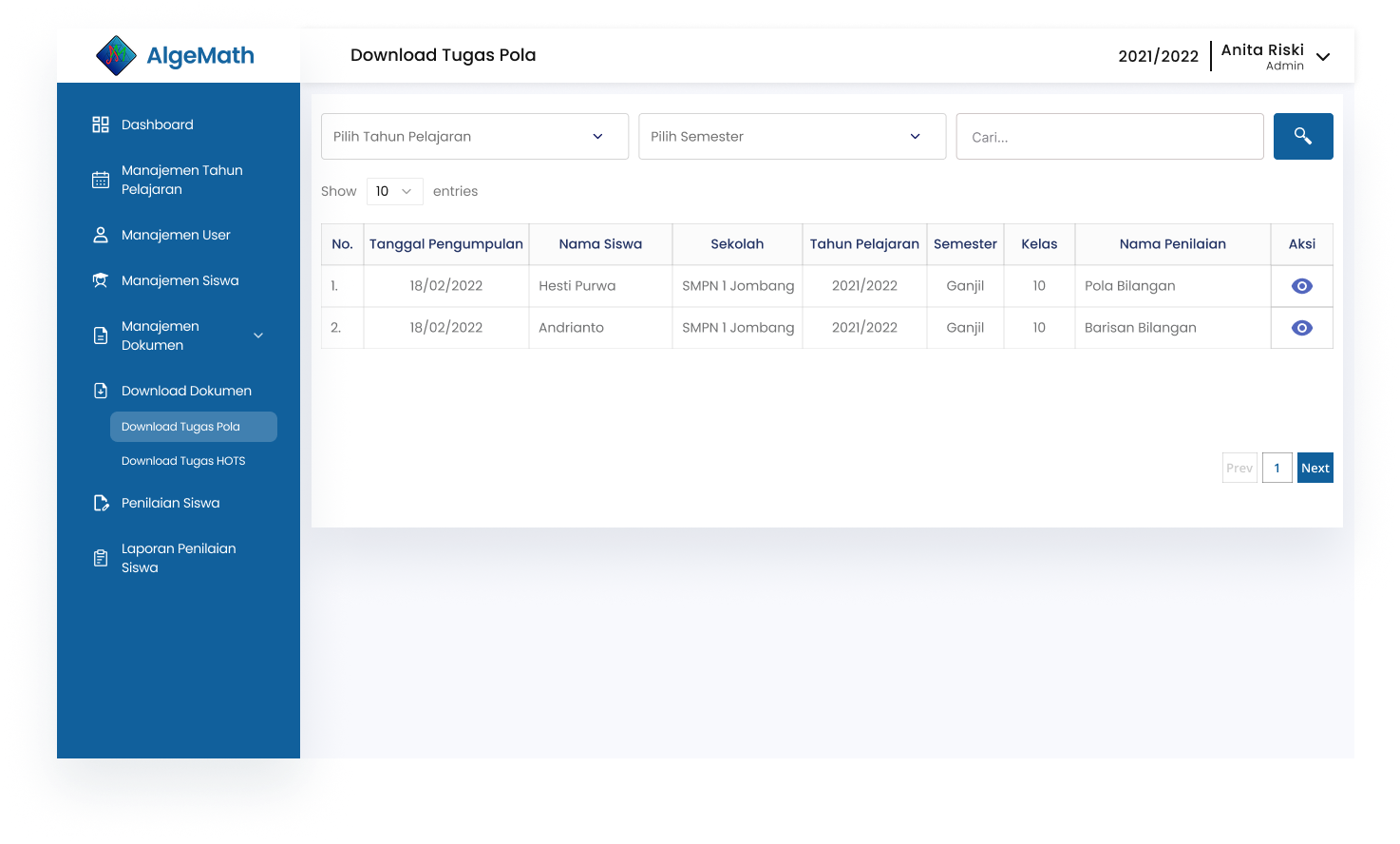 Screenshot SISTEM PEMBELAJARAN DAN PENILAIAN DIGITAL