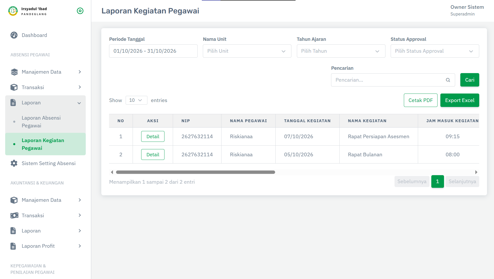 Screenshot SISTEM INFORMASI MANAJEMEN SEKOLAH TERINTEGRASI