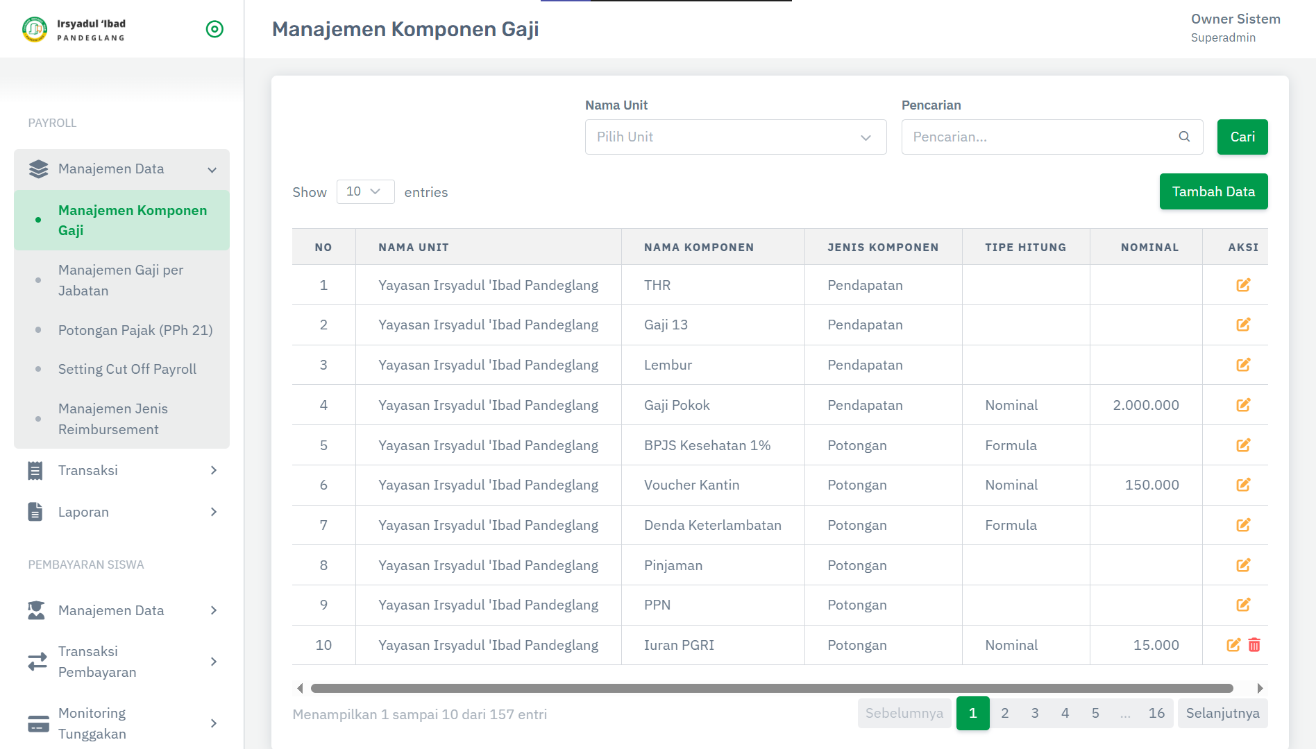 Screenshot SISTEM INFORMASI MANAJEMEN SEKOLAH TERINTEGRASI