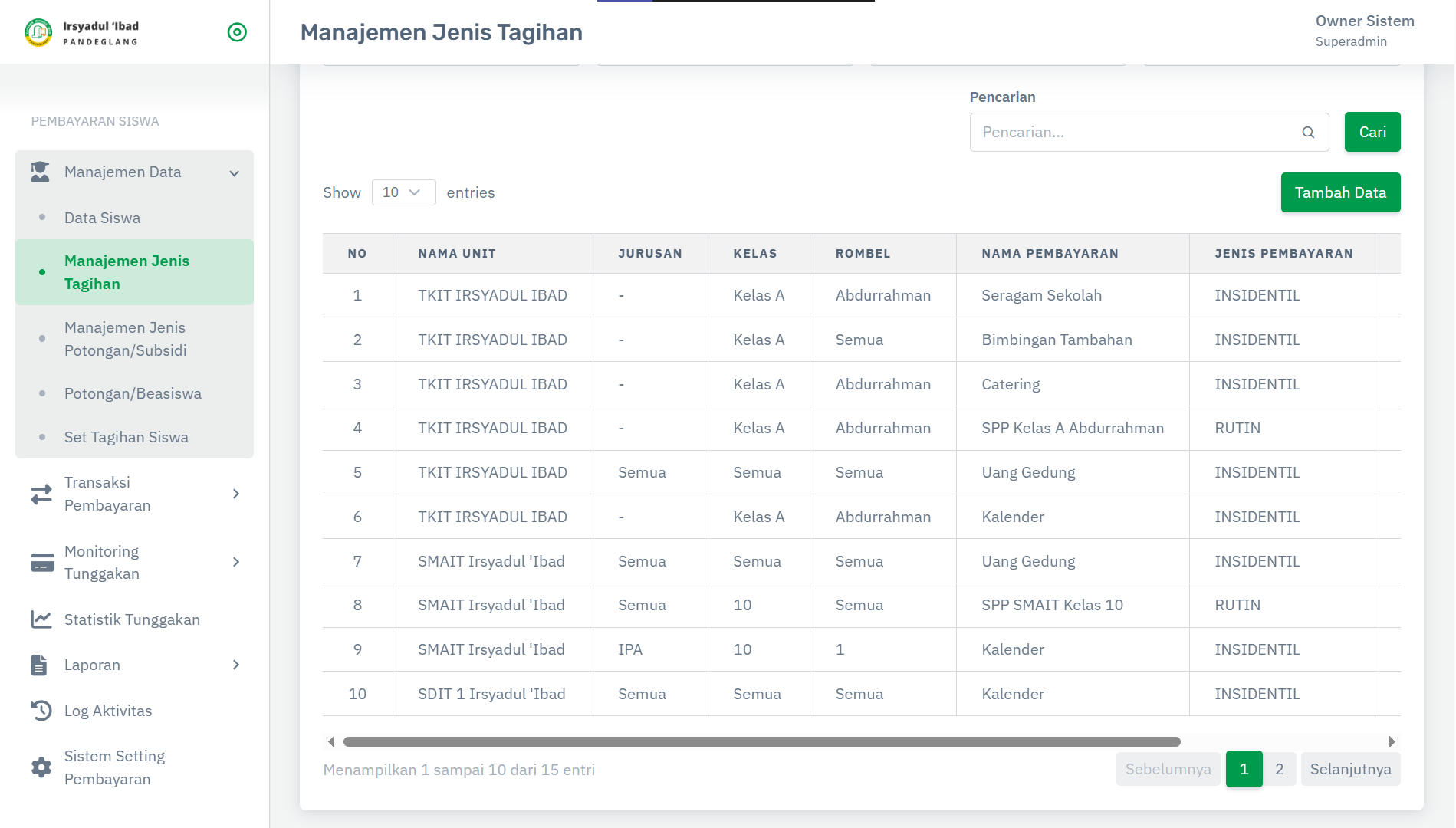 Screenshot SISTEM INFORMASI MANAJEMEN SEKOLAH TERINTEGRASI