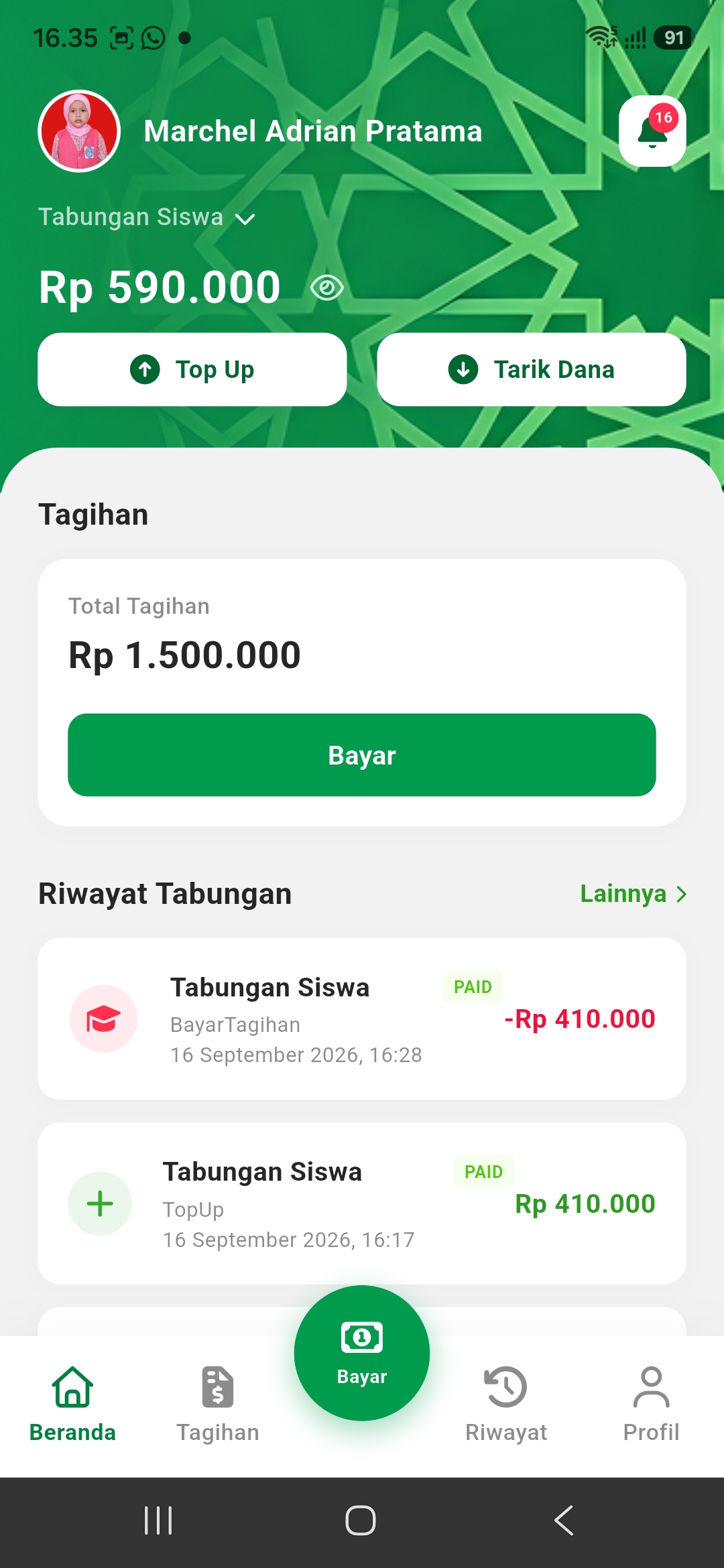 Screenshot SISTEM INFORMASI MANAJEMEN SEKOLAH TERINTEGRASI