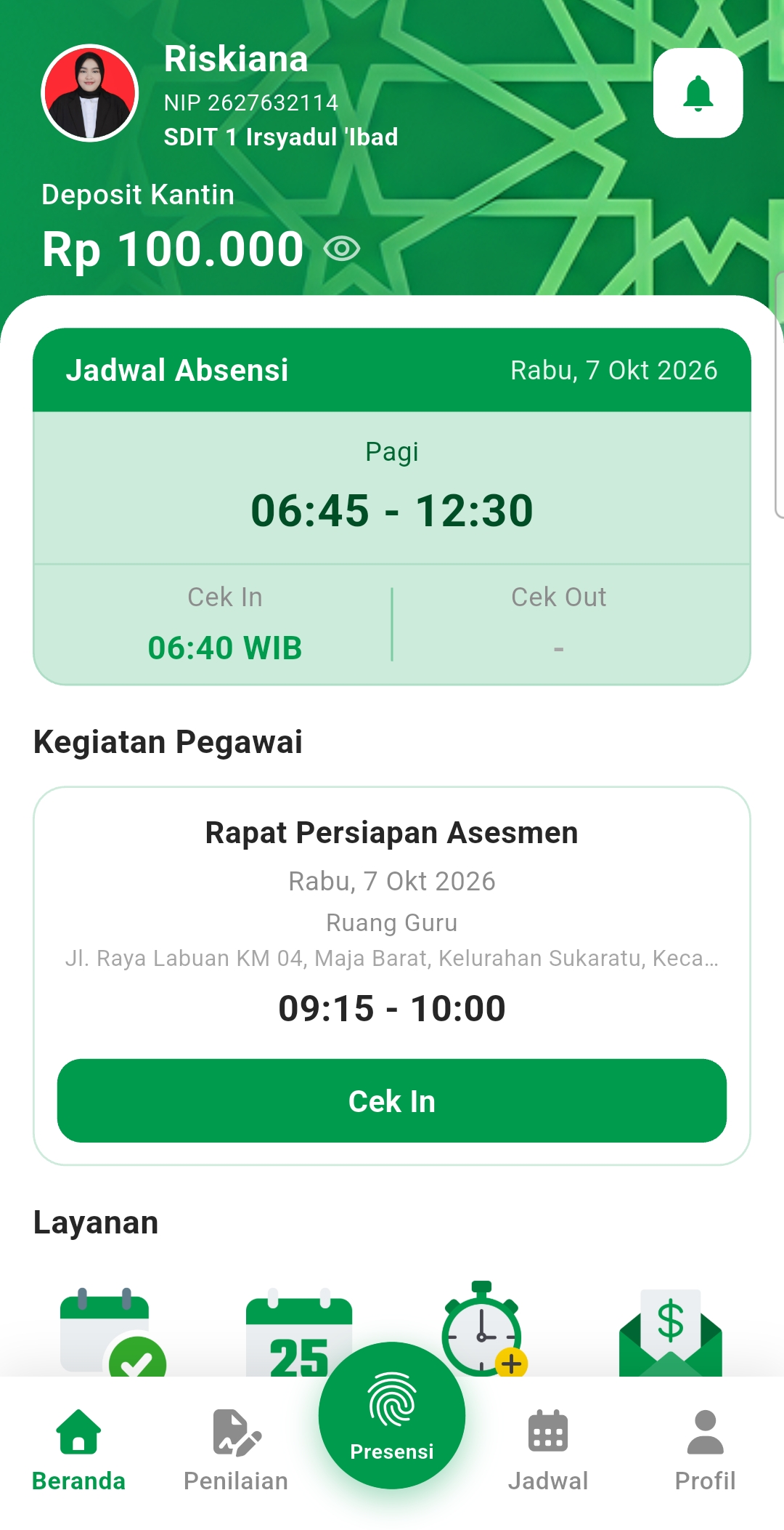 Screenshot SISTEM INFORMASI MANAJEMEN SEKOLAH TERINTEGRASI
